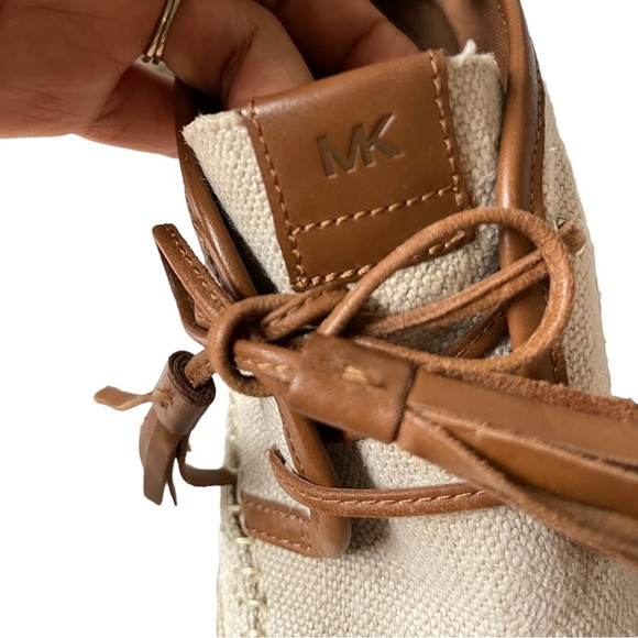 Michael Kors Kendrick Brown Leather Lace‎ Up Wedge Moccasin Style Bootie Size:10 - Picture 10 of 13